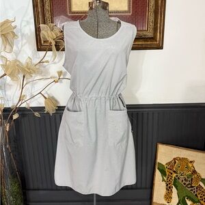 Merrell Striped Woven Lightweight Dress With Pockets & Drawstring Waist Sz XL 💚🍄